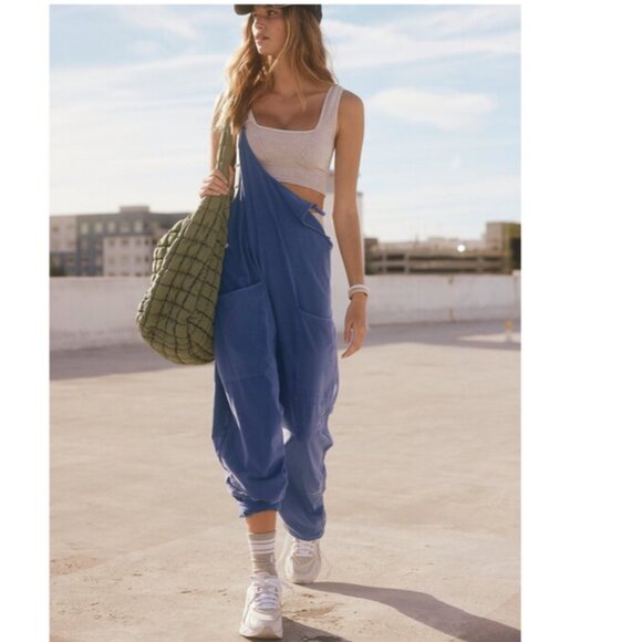 new Free People Hot Shot Onesie Jumpsuit 💙Misty Blue 257 3J2 - Picture 9 of 17